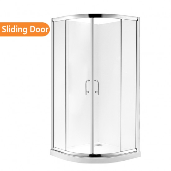 900*900*1900mm 2-Panel Sliding Door Round Shower Box